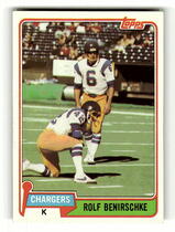 1981 Topps Base Set #242 Rolf Benirschke