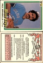 1981 Donruss Base Set #151 Paul Mirabella