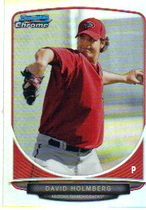 2013 Bowman Chrome Prospects Refractor #BCP168 David Holmberg
