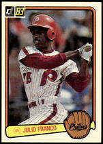 1983 Donruss Base Set #525 Julio Franco
