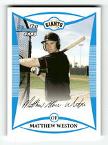 2008 Bowman Prospects #BP30 Matthew Weston