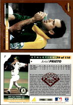 1996 Score Dugout Collection Set A #79 Ariel Prieto