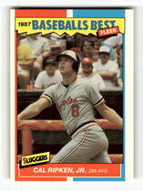 1987 Fleer Sluggers/Pitchers Baseballs Best #35 Cal Ripken Jr.