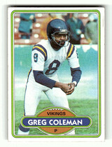 1980 Topps Base Set #97 Greg Coleman