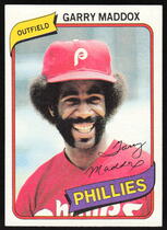 1980 Topps Philadelphia Phillies Burger King #10 Garry Maddox