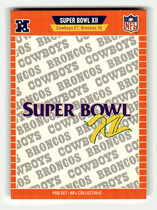 1989 Pro Set Super Bowl Logos #12 Super Bowl XII