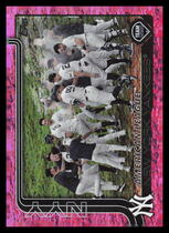 2025 Topps Pink Holo Foil #123 New York Yankees Team Card