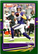 2020 Donruss Press Proof Green #160 Adam Thielen