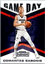 2016 Panini Contenders Draft Picks Game Day #16 Domantas Sabonis
