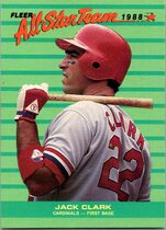 1988 Fleer All Stars #11 Jack Clark