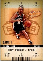 2002 Fleer Authentix #21 Tony Parker