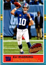 2017 Donruss Highlights #3 Eli Manning