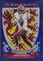 2025 Panini Rookies & Stars Crusade Blue Plaid #30 Jayden Daniels