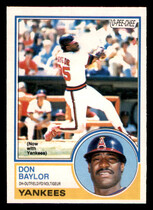 1983 O-Pee-Chee OPC Base Set #105 Don Baylor
