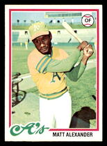 1978 Topps Base Set #102 Matt Alexander
