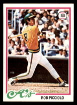 1978 Topps Base Set #528 Rob Picciolo
