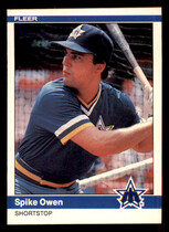 1984 Fleer Base Set #616 Spike Owen