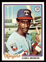 1978 Topps Base Set #67 Claudell Washington