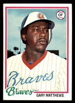 1978 Topps Base Set #475 Gary Matthews