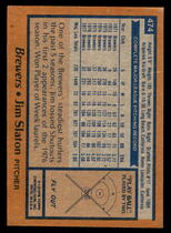 1978 Topps Base Set #476 Bill Stein