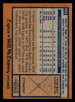 1978 Topps Base Set #604 Earl Williams