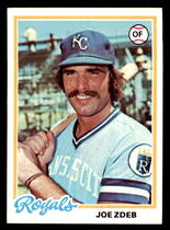 1978 Topps Base Set #408 Joe Zdeb