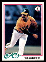 1978 Topps Base Set #327 Rick Langford
