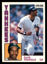 1984 O-Pee-Chee OPC Base Set #378 Dave Winfield