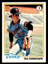 1978 Topps Base Set #162 Paul Thormodsgard