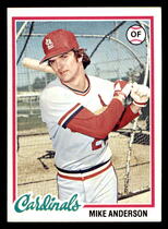1978 Topps Base Set #714 Mike Anderson