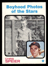 1973 Topps Base Set #345 Chris Speier BP