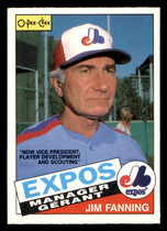 1985 O-Pee-Chee OPC Base Set #267 Jim Fanning