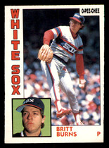 1984 O-Pee-Chee OPC Base Set #125 Britt Burns