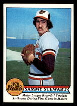 1979 Topps Base Set #206 Sammy Stewart