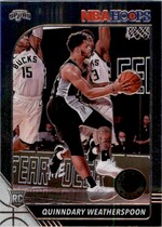 2019 Panini NBA Hoops Premium Stock #236 Quinndary Weatherspoon