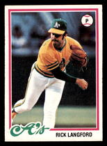 1978 Topps Base Set #327 Rick Langford