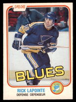1981 O-Pee-Chee OPC Base Set #295 Rick Lapointe