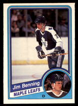 1984 O-Pee-Chee OPC Base Set #296 Jim Benning