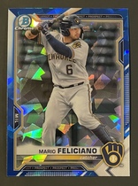 2021 Bowman Chrome Prospects Sapphire Edition #BCP-133 Mario Feliciano