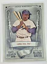 2021 Topps Allen & Ginter Historic Hits #HH-10 Jackie Robinson