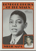 2021 Topps Heritage Minor League 1972 Topps Boyhood Photos of the Stars #72TBPS5 Willie Mays