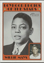 2021 Topps Heritage Minor League 1972 Topps Boyhood Photos of the Stars #72TBPS-5 Willie Mays
