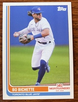 2022 Topps 582 Montgomery Club Lost Topps Design Set 3 #12 Bo Bichette