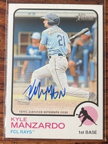 2022 Topps Heritage Minor League Real One Autos #ROA-KM Kyle Manzardo