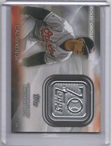 2021 Topps 70th Anniversary Logo Patch Manufactured #70LP-CR Cal Ripken Jr.