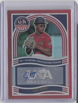 2024 Panini 16U/17U National Team Signatures Red #34 Miles Young