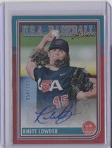 2024 Panini USA Baseball Alumni Signatures Red #7 Rhett Lowder
