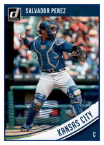 2018 Donruss Holo Blue #190 Salvador Perez