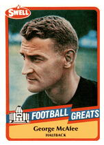1989 Swell Greats #75 George McAfee