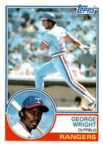 1983 Topps Base Set #299 George Wright